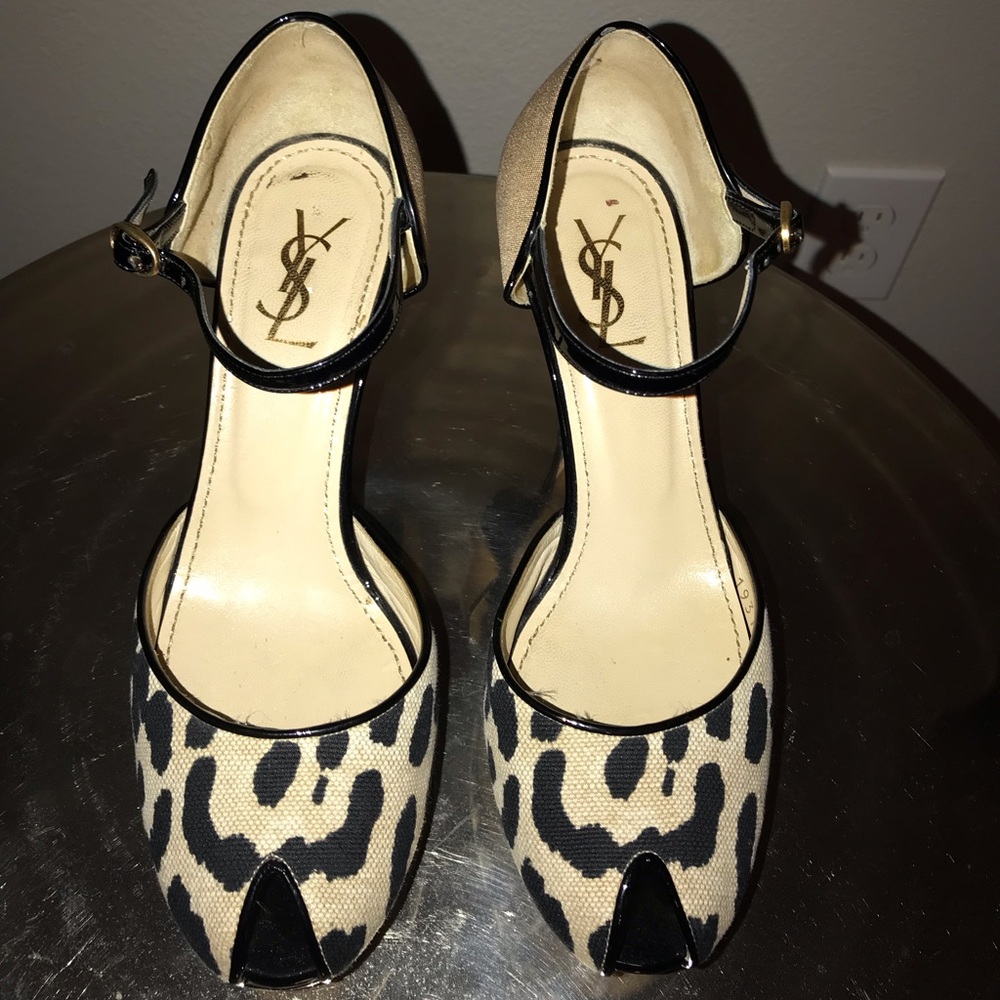 YSL peep-toe heels